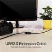 Vention USB-A 2.0/M to USB-A 2.0/F cable 3m Fekete