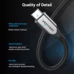 Vention Cotton Braided USB-C 3.1 Extension cable 1m Fekete