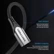 Vention Cotton Braided USB-C 3.1 Extension cable 1m Fekete