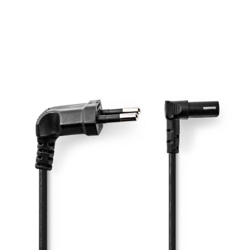 Nedis IEC-320-C1 Angled Power Cable 2m Fekete