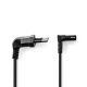 Nedis IEC-320-C1 Angled Power Cable 2m Fekete