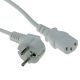ACT Powercord mains connector Schuko CEE 7/7 male (angled) - C13 IEC 60320 1,5m White