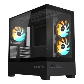 Gigabyte C201 Panoramic Tempered Glass Fekete