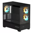 Gigabyte C201 Panoramic Tempered Glass Fekete