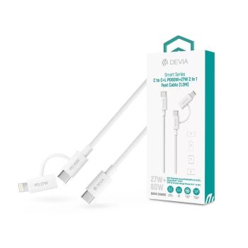 Devia ST121485 Smart Series 60W+27W PD cable 1,2m White