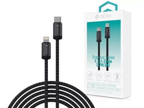 Devia ST124349 Gracious Series cable 3m Fekete