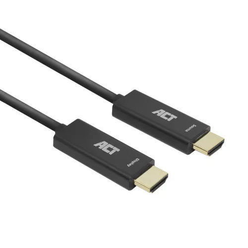 ACT HDMI Premium High Speed 4K Active Optical Cable v2.0 LSZH HDMI-A male to HDMI-A male 30m Fekete