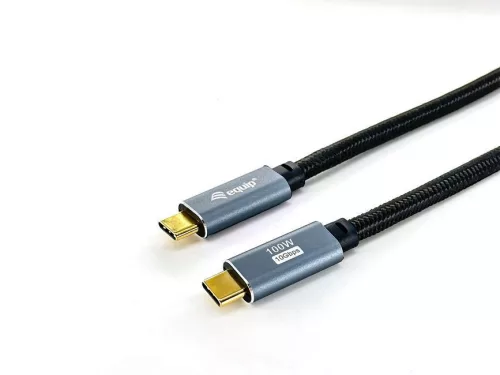 EQuip USB-C 3.2 Gen2 to USB-C 100W cable 3m Fekete