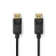 Nedis DisplayPort Male to DisplayPort Male 4K@60Hz Gold Plated 2m Fekete