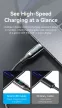 Vention Cotton Braided USB 2.0 C Male to C Male 5A Cable With LED Display 1,2m Fekete