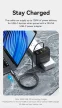 Vention Cotton Braided USB 2.0 C Male to C Male 5A Cable With LED Display 1,2m Fekete