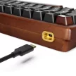 Sharkoon Skiller SGK50 S3 Wood PBT Gaming Billentyűzet Brown/Fekete US