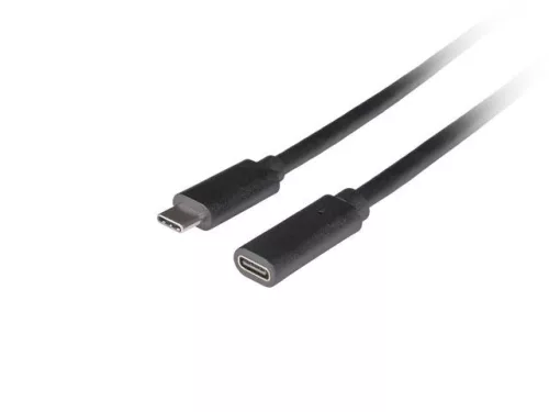 Lanberg USB-C M/F 3.1 cable 1,5m Fekete