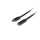 Lanberg USB-C M/F 3.1 cable 1,5m Fekete