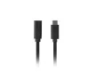 Lanberg USB-C M/F 3.1 cable 1,5m Fekete