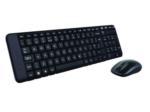 Logitech MK220 wireless billentyűzet + optikai egér Fekete HU