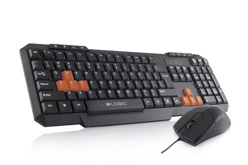 Modecom Logic LKM-201 billentyűzet + egér Fekete HU