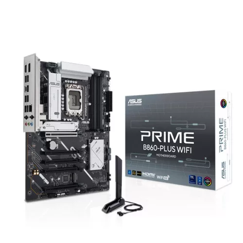 Asus Alaplap - Intel PRIME B860-PLUS WIFI s1851 (B860, 4xDDR5 8666+MHz, 4xSATA3, 2xM.2, HDMI+DP)