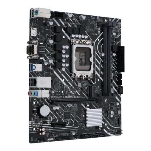 Asus Alaplap - Intel PRIME H610M-D D4 s1700 (H610, 2xDDR4 3200MHz, 4xSATA3, 1xM.2, HDMI+VGA)