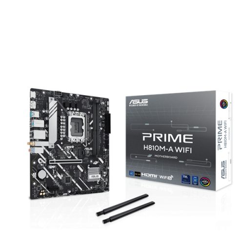 Asus Alaplap - Intel PRIME H810M-A WIFI s1851 (B860, 2xDDR5 6400+MHz, 4xSATA3, 2xM.2, HDMI+DP)
