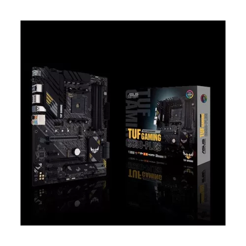 Asus Alaplap - AMD TUF GAMING B550-PLUS AM4 (B550, 4xDDR4 4800MHz, 6xSATA3, 2x M.2, 4xUSB2.0, 8xUSB3.2)