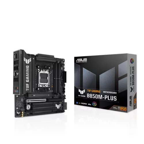 Asus Alaplap - AMD TUF GAMING B850M-PLUS AM5 (B850, ATX, 4xDDR5 8000+MHz, 4xSATA3, 3x M.2, HDMI+DP)