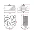 ID-Cooling CPU Cooler - FROZN A410 ARGB WHITE (29.9dB; max. 132,54 m3/h; 4pin, 4 db heatpipe, 12cm, A-RGB, PWM)