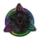 Rampage CPU Cooler - RM-C03 COOLBLADE (max 28dB, 73,05 m3/h, 4 pin csatlakozó, 8cm, RGB LED)