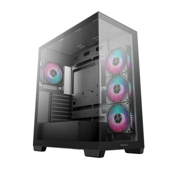   DeepCool Számítógépház - CG580 4F (fekete, ablakos, 4x12cm A-RGB, BTF, ATX, 2xUSB3.0, 1xUSB2.0)