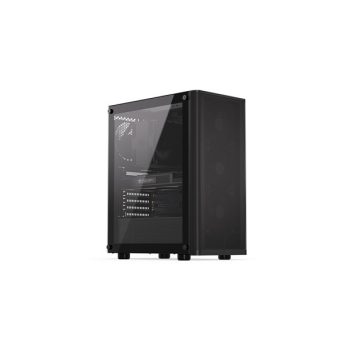   Endorfy Számítógépház - Ventum 200 Air (ATX /micro ATX/ITX, 2xUSB3.0, 4x12cm ventilátor, ablakos, fekete)