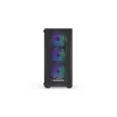 Endorfy Számítógépház - Ventum 200 ARGB (ATX /micro ATX/ITX, 2xUSB3.0, 4x12cm LED ventilátor, ablakos, fekete)