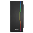 Sharkoon Számítógépház - RGB Slider Black (fekete; üveg oldal; alsó táp; ATX; 6x120mm; 2xUSB3.0; 1xUSB2.0; I/O)