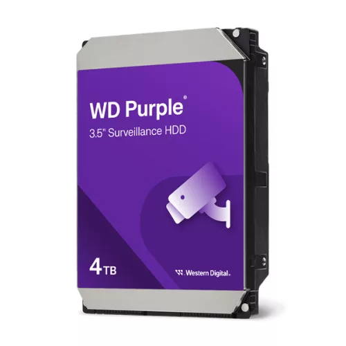 Western Digital Belső HDD 3.5" 4TB - WD44PURZ (5400rpm, 256MB puffer, SATA3 - Purple (biztonságtechnikai rögzítőkbe is))