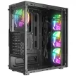 Everest Számítógépház -  CREST V1 (fekete; üveg; ATX; alsó táp; 4x120mm RGB, 1xUSB3.0 + 2xUSB2.0)