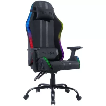   The G-Lab Gamer szék - KS ELECTRON EX (fekete; állítható magasság; áll. kartámasz, RGB LED)