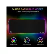 The G-Lab Egérpad - PA RUBIDIUM (800x300x3mm; fekete, extra USB, vízálló, RGB LED)