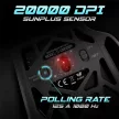 Spirit of Gamer Egér - ELITE-M60 Fekete (Optikai, 20000 DPI, 1000Hz, 9 programozható gomb, RGB, vezetékes, fekete)