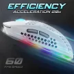 Spirit of Gamer Egér - S-PM4 RGB Arctic (Optikai, 12800DPI, 6 gomb, harisnyázott kábel, fehér)