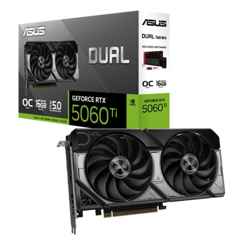 Asus Videokártya - nVidia DUAL-RTX5060TI-O16G (16384MB, GDDR7, 128bit, 1xHDMI, 3xDP)
