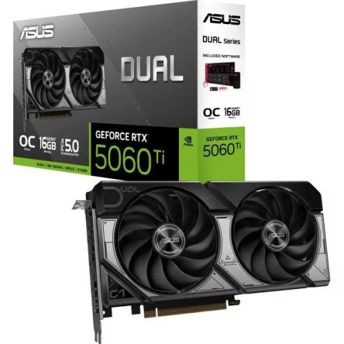 Asus Videokártya - nVidia DUAL-RTX5060TI-O16G-EVO (16384MB, GDDR7, 128bit, 1xHDMI, 3xDP)