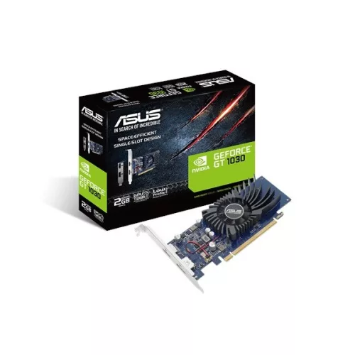 Asus Videokártya - nVidia GT1030-2G-BRK (2048MB DDR5, 64bit, 1468/6008MHz, DVI, HDMI, Ventillátor)
