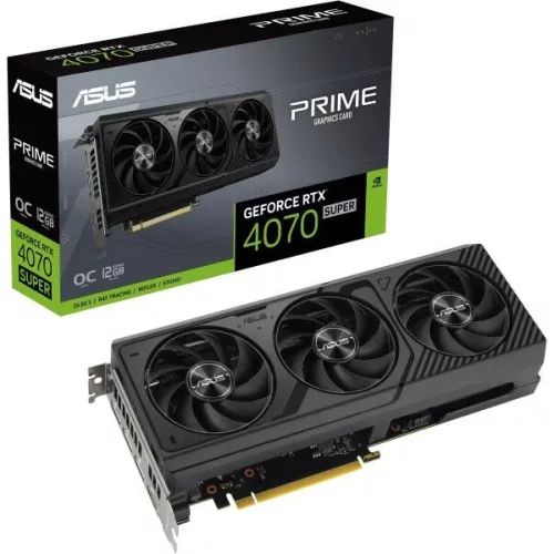 Asus Videokártya - nVidia PRIME-RTX4070S-O12G (12288MB, GDDR6X, 2520/21000 Mhz, 192bit, 1xHDMI, 3xDP)