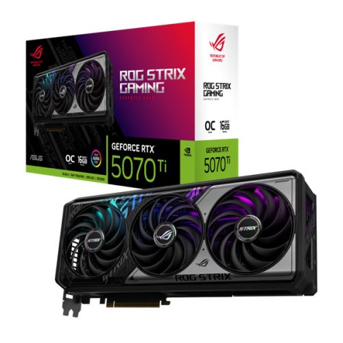 Asus Videokártya - nVidia ROG-STRIX-RTX5070TI-O16G-GAMING (16384MB, GDDR7, 256bit, 2xHDMI, 3xDP)