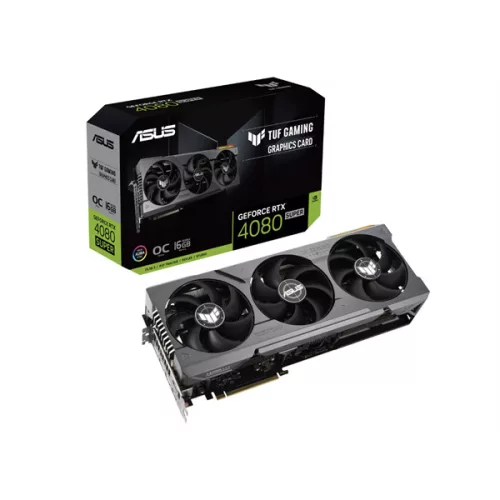 Asus Videokártya - nVidia TUF-RTX4080S-O16G-GAMING (16384MB, GDDR6X, 2640/23000 Mhz, 256bit, 2xHDMI, 3xDP)