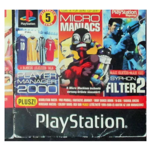 Player Manager 2000 | Micro Maniacs | Syphon Filter 2 PS1 DEMO lemez (használt)