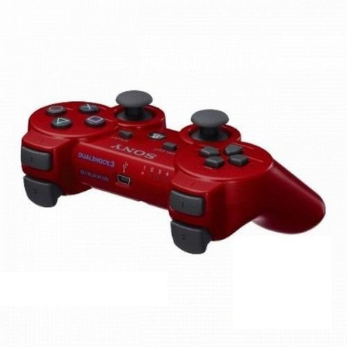 Playstation 3 Dualshock 3 kontroller (piros, vezeték nélküli, rezgős, akkus) (használt, 1 hó garancia)