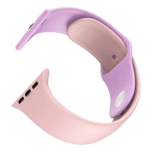 Dotfes S03 Apple Watch 38 / 40 mm szilikon szíj (pink, lila, S / M)