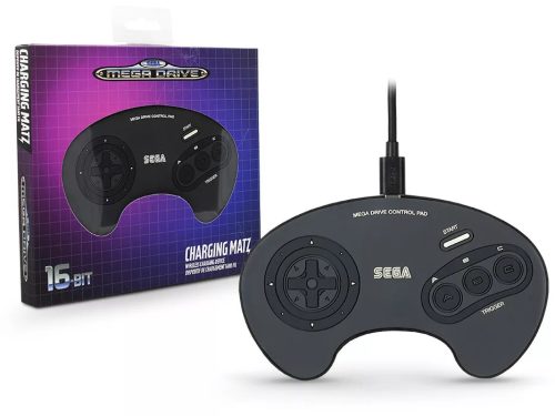 Numskull Sega Mega Drive 10W Qi univerzális vezeték nélküli töltő - fekete NS2801