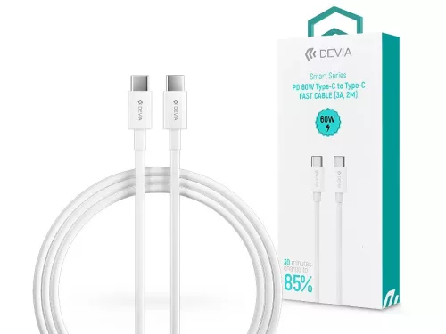 DEVIA USB TYPE-C - USB TYPE-C ADAT- ÉS TÖLTŐKÁBEL 2 M - 60W