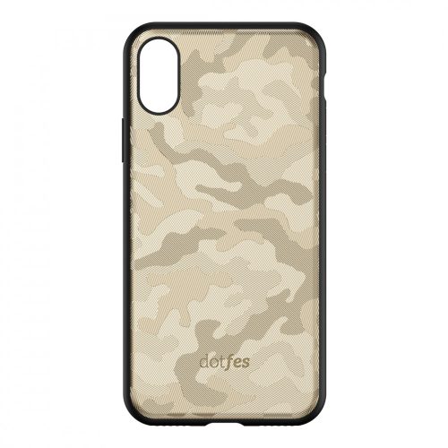 Dotfes G07 Terepmintás iPhone XS Max tok (arany)